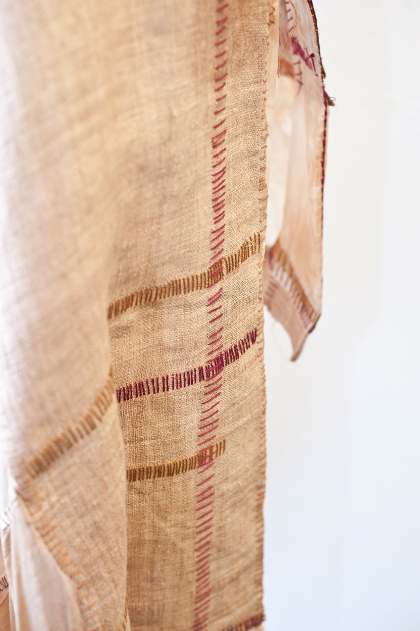 Indio, textile installation detail — Gloria Florez 2010