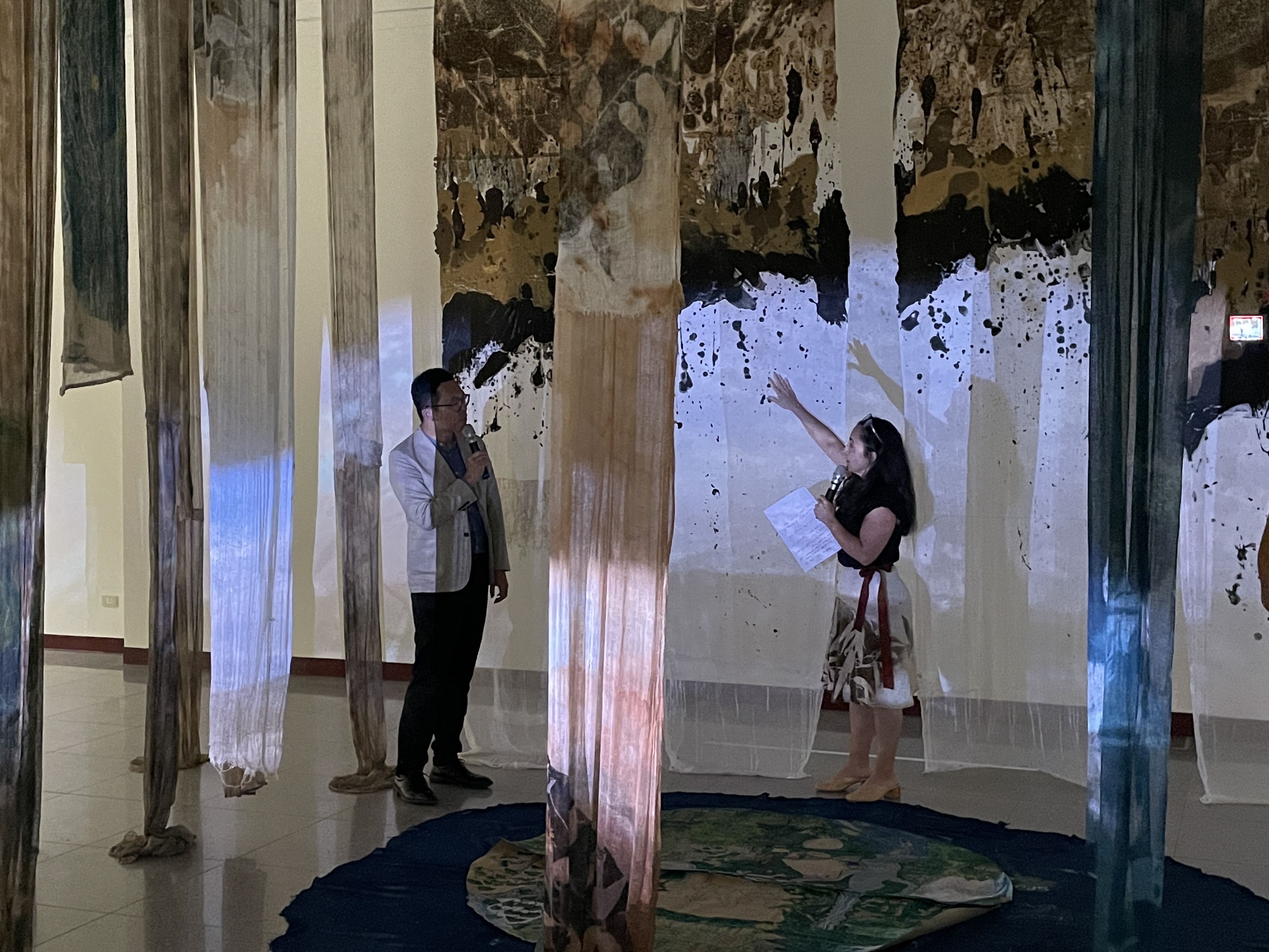 Handmade paper installation, NTCRI Taiwan Biennial — Gloria Florez