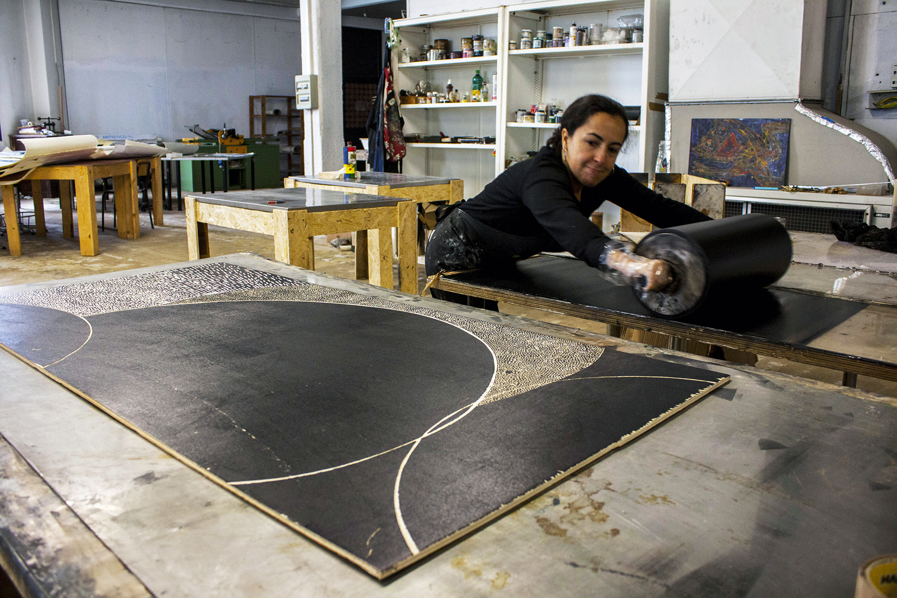 Large format printmaking, Venice Printmaking Studio — Gloria Florez